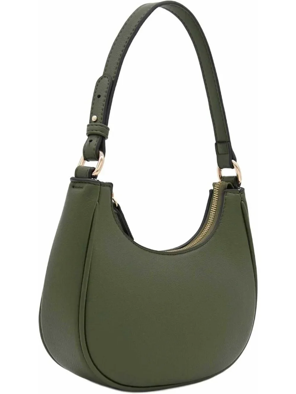 Women Olive Small Crescent For Trendy Underarm Purse Zipper Shoulder Bag